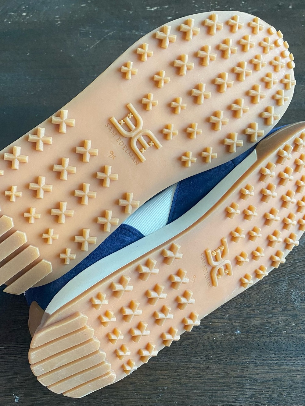New! Sam Edelman Women’s White and Blue Canvas Sneakers Size 9.5 - Picture 9 of 13